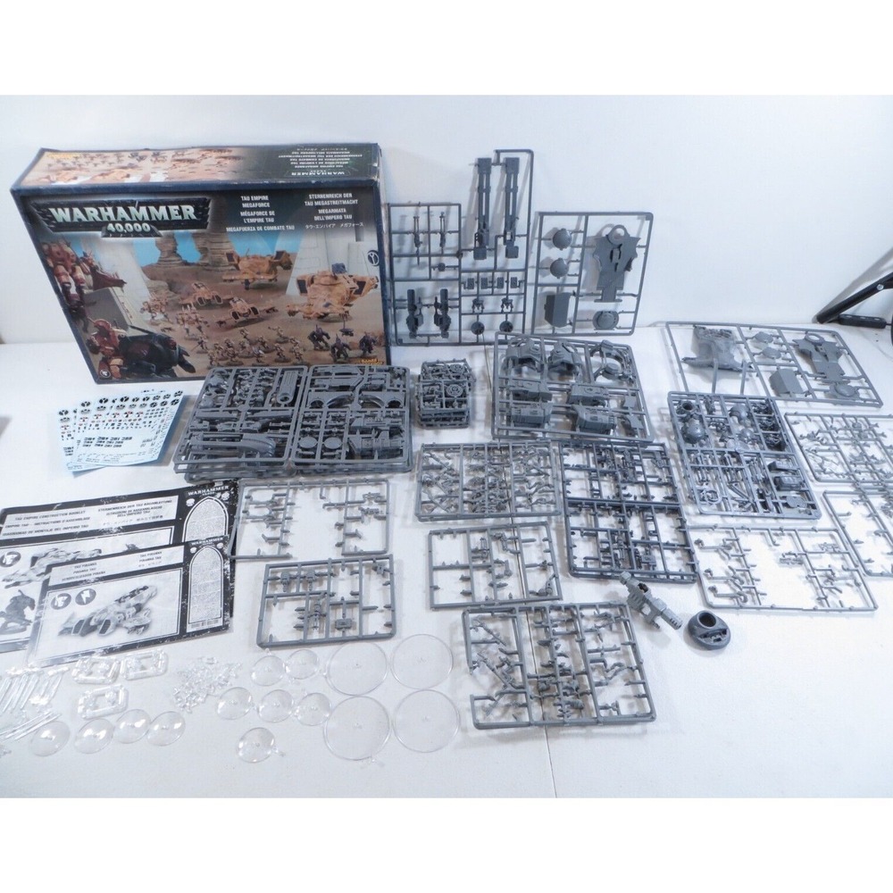 Rare Warhammer 40k Tau Empire Megaforce Games Workshop Incomplete Used Set W Box